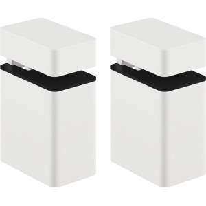 Clip-Set Regalbodenträger, matt-weiß, für Regale bis 20mm Stärke.