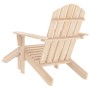 vidaXL Adirondack Gartenstuhl mit Fußteil aus Tannenholz, naturbelassen.
