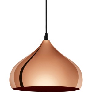 Moderne Eglo Pendelleuchte Hapton in Kupfer, Stahl, H: 110 cm, Ø 29 cm.