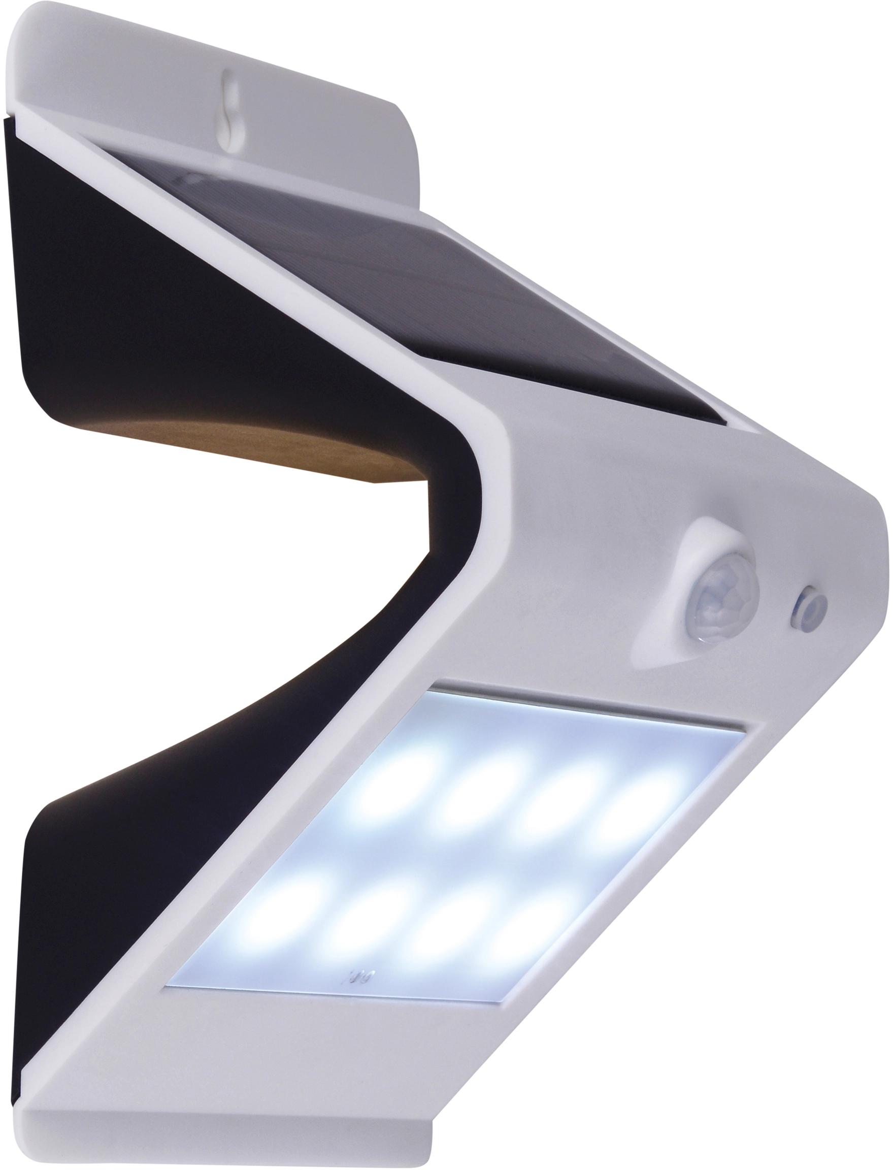 bei OBI Näve kaufen EEK: A++ LED-Solar-Wand-Außenleuchte Grau mit Bewegungsmelder