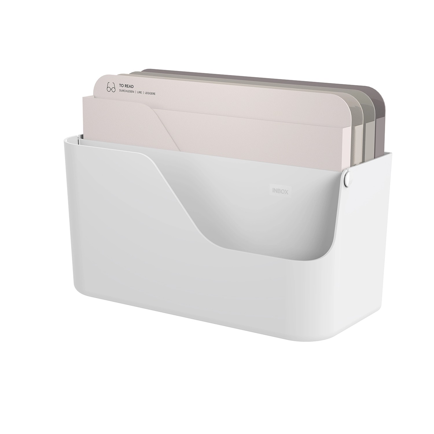 Rotho Inbox My Paper mit Grauen Mappen Weiß