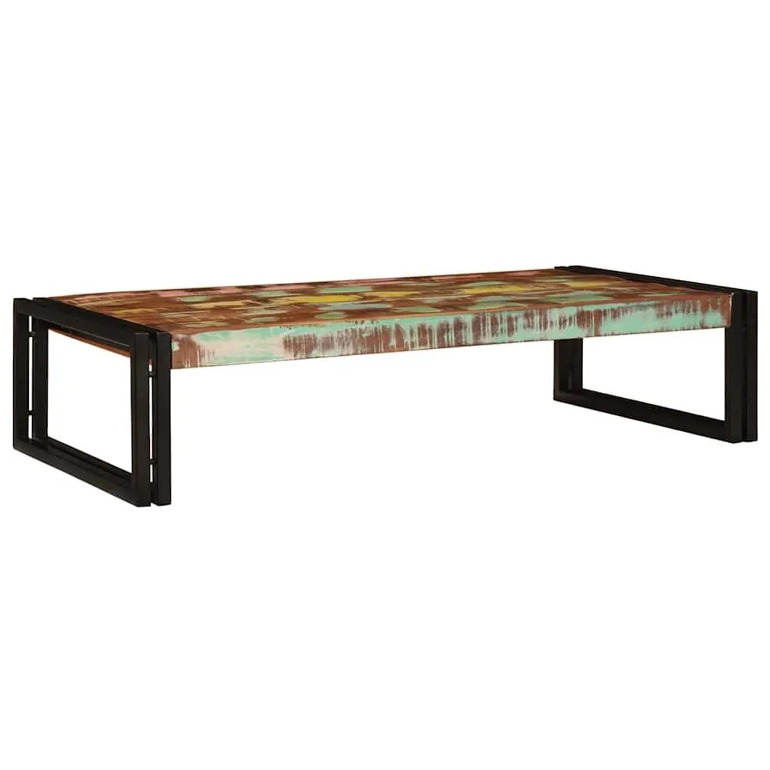 vidaXL Badregal mit Regal Mehrfarbig 100 x 50 x 23 cm Massives Altholz 4102762