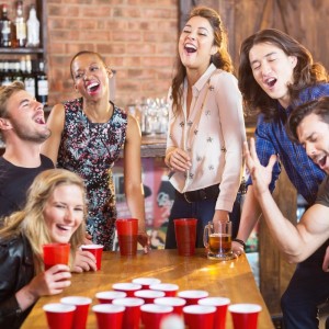 Relaxdays Beer Pong Becher 50er Set Kunststoff Blau Wiederverwendbar 473 ml