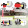 SPORTNOW Pickleball Netz: Vergleichsbild zeigt verstärkten Stahlsockel, 420D Oxford-Gewebe und 4,5 cm Maschengröße.