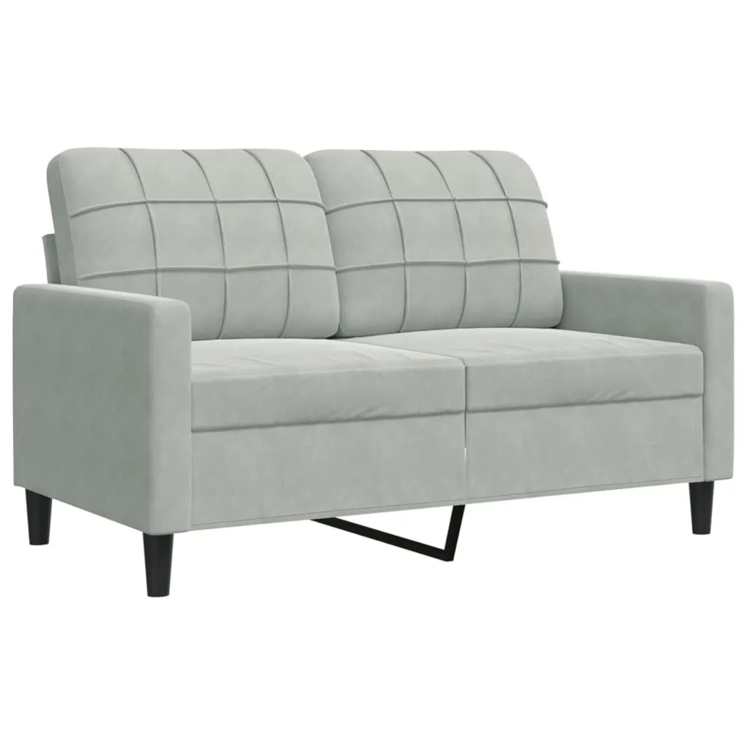 vidaXL 2-Sitzer-Sofa Hellgrau 120 cm Samt 4007614 günstig online kaufen