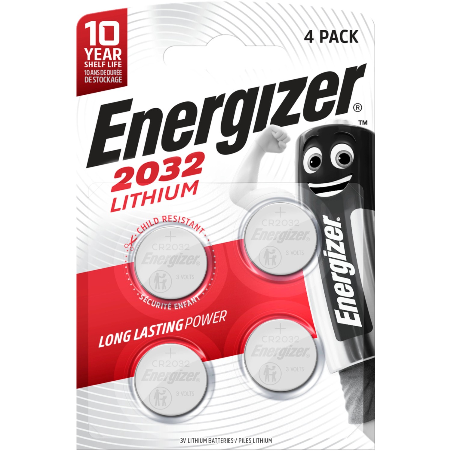 Energizer Knopfzelle Lithium CR 2032 4 Stück