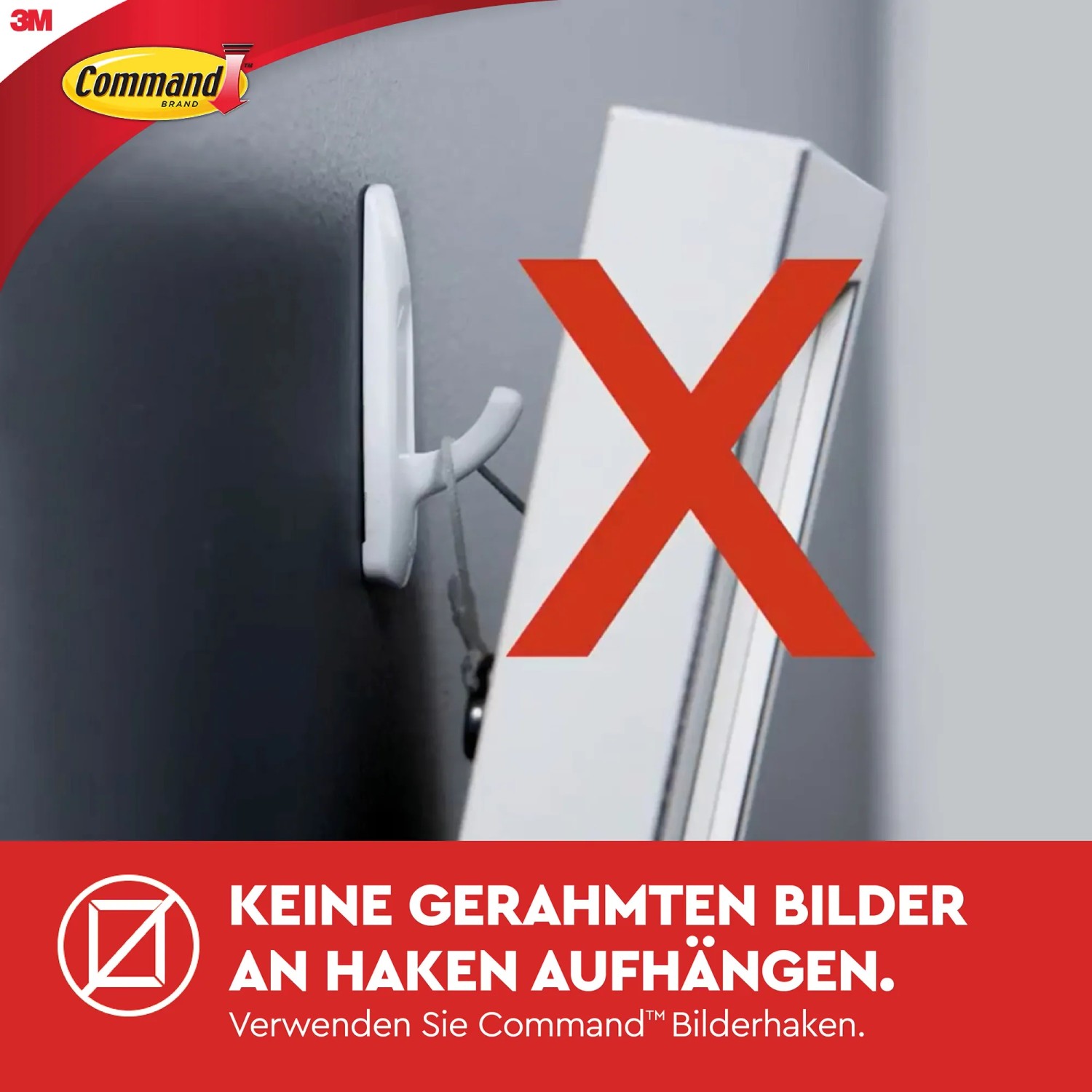 Anwendungshinweis: Command Designer Haken nicht für gerahmte Bilder verwenden. Alternative Bilderhaken nutzen.