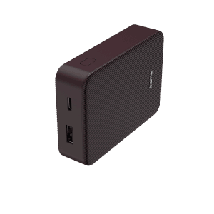 Hama Power Pack Colour 10 in Pflaume mit USB-C und USB-A Anschlüssen.