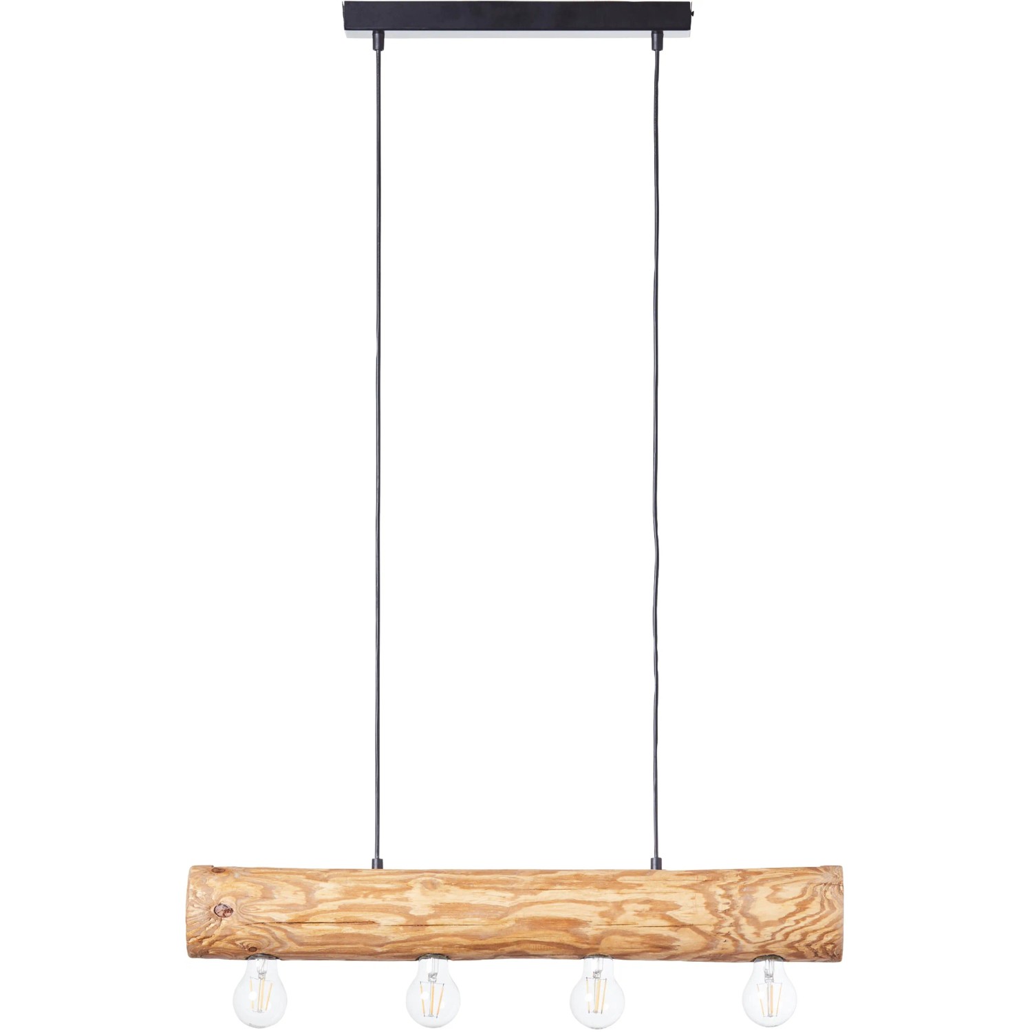 Brilliant Pendelleuchte Trabo, 4-flammig, Kiefer gebeizt, Holz-Hängelampe für den Innenbereich.