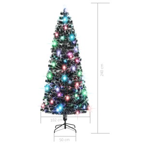 vidaXL Künstlicher Weihnachtsbaum mit Ständer/LED 240 cm Fiberoptik Modell 1
