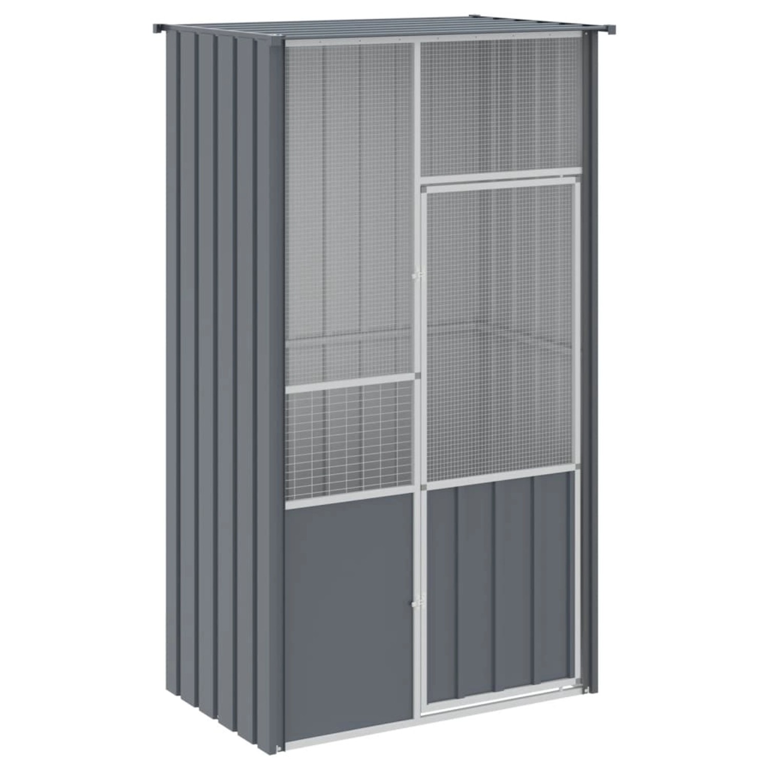 VidaXL Voliere Anthrazit 115x78x200 cm Verzinkter Stahl