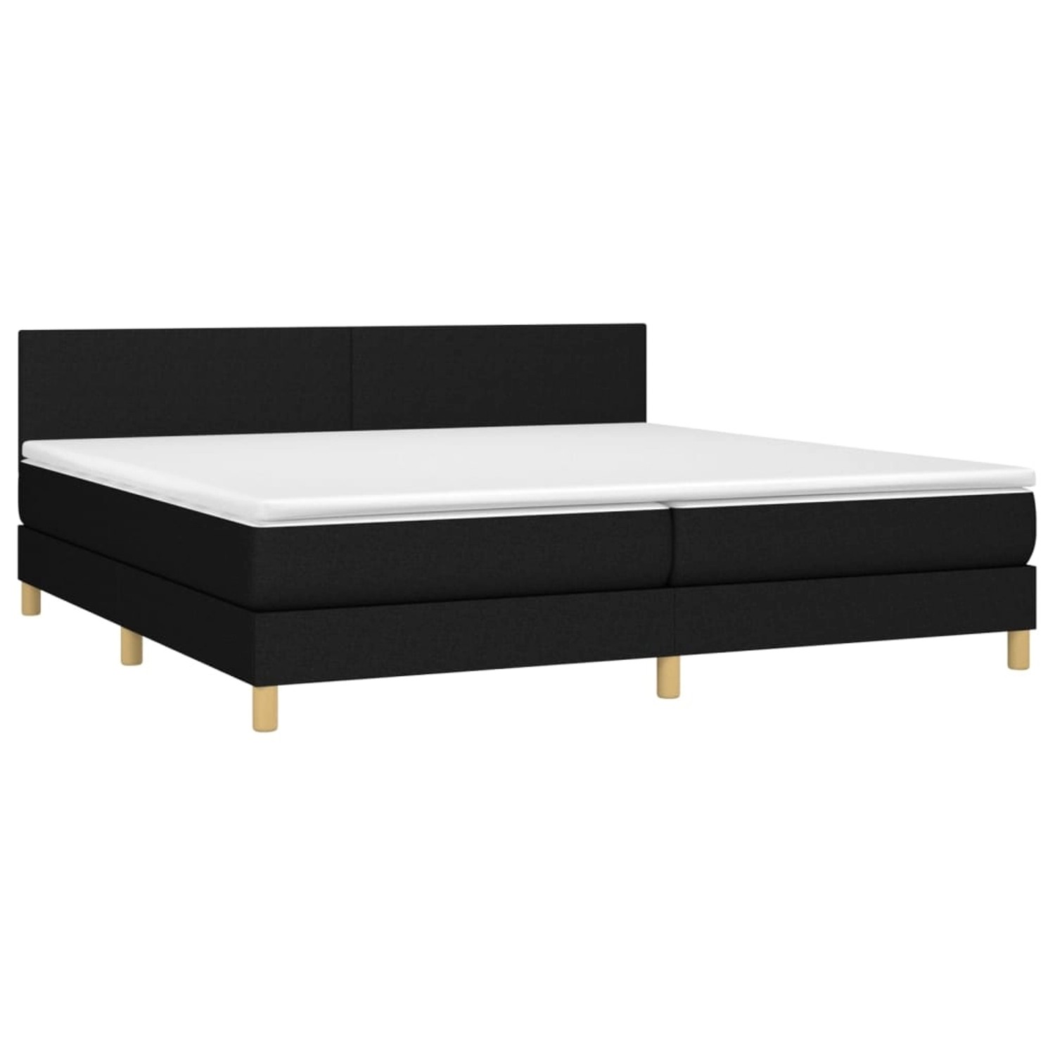 vidaXL Boxspringbett mit Matratze & LED Schwarz 200x200 cm Stoff 3133583 günstig online kaufen