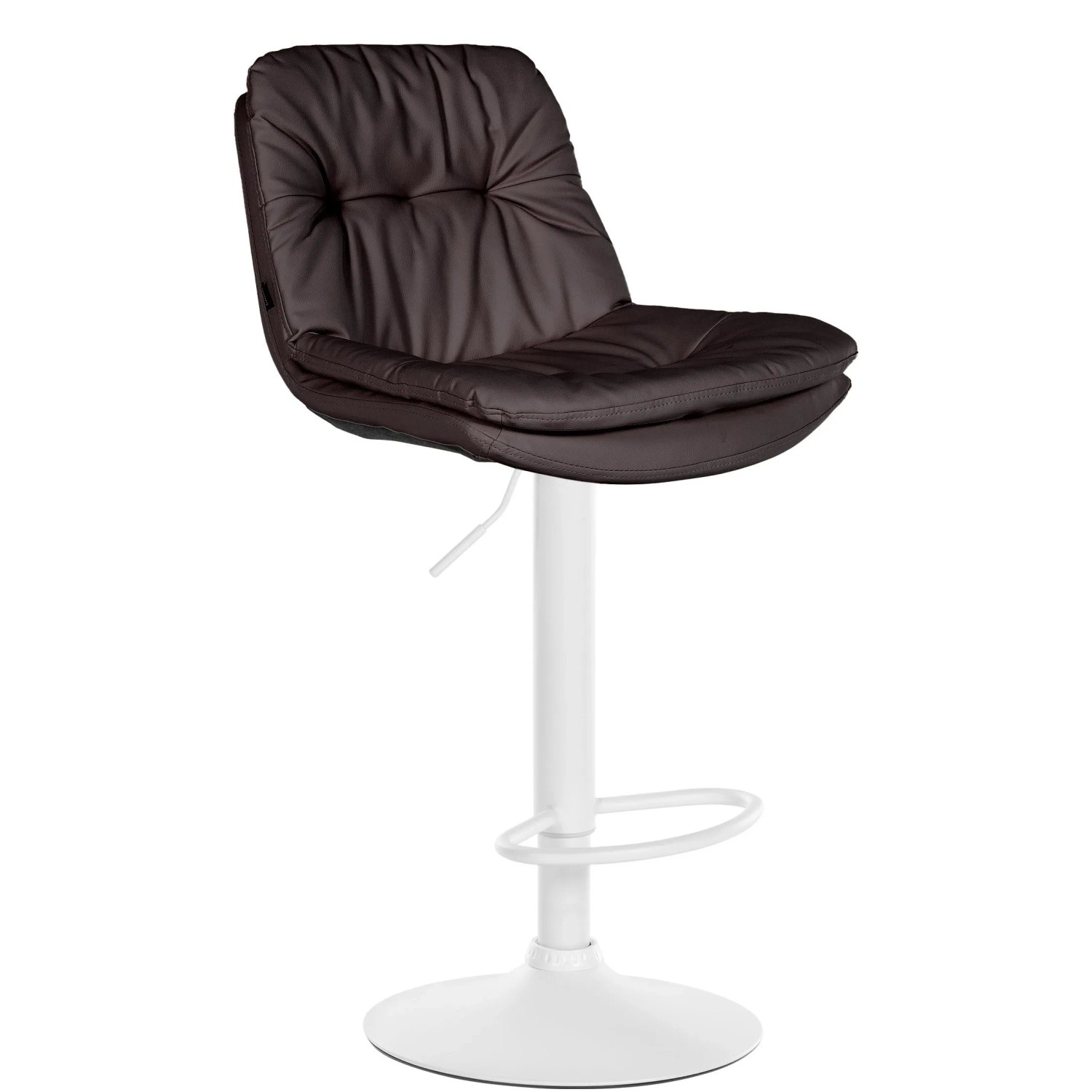CLP Barhocker Laurel Kunstleder Metall Matt Weiss/Braun