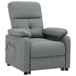 vidaXL Massagesessel Elektrisch Dunkelgrau Stoff 3073813