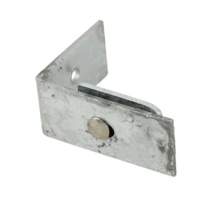 Verzinkter L-Winkel Mattenverbinder aus Metall für Doppelstabmatten, 100x70mm, mit Schraube. Ideal für Zaunbau.