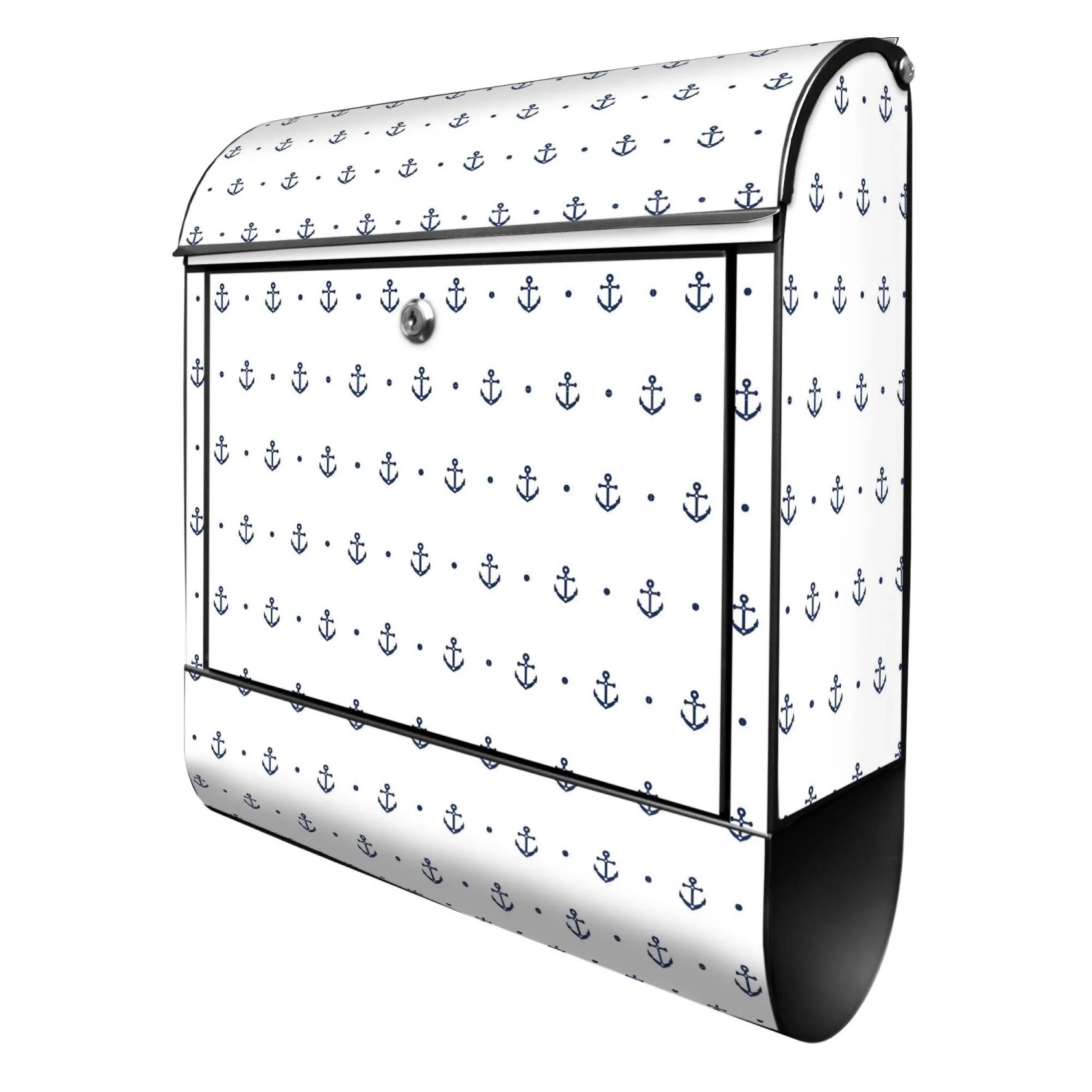 Banjado Design Briefkasten Schwarz Pulverbeschichtet 39x47x14cm 2 Schlüssel günstig online kaufen