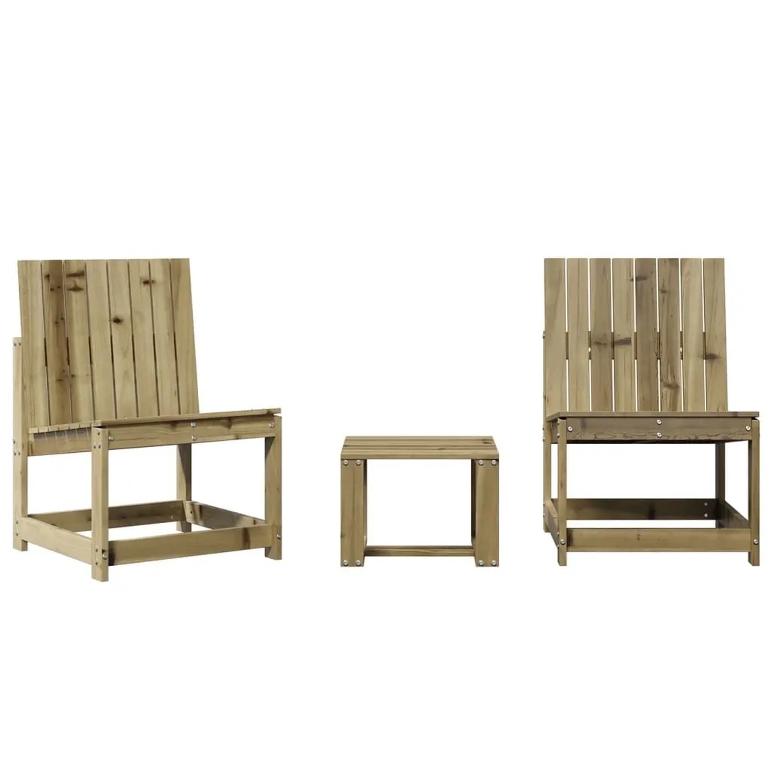 vidaXL 3-Tlg Garten-Lounge-Set Kiefernholz Imprägniert 832624