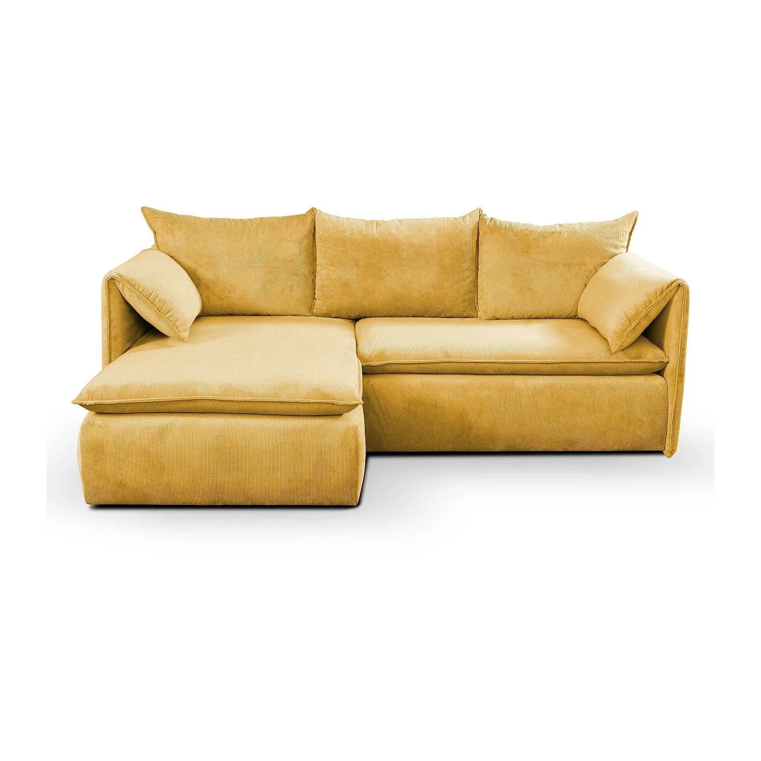 Vente-unique Schlafsofa Teodora Senffarben 230 cm