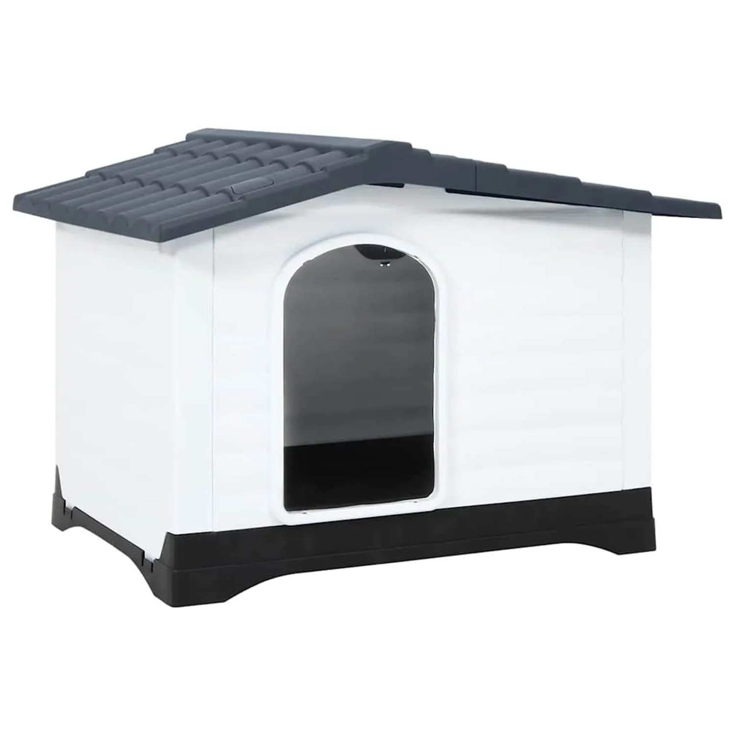 vidaXL Hundehütte Grau 90,5 x 68 x 66 cm Polypropylen 152230