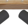 Globo Strahler Robby, 4-flammig, Graphit/Holzoptik, 56cm breit. Moderner Spot für GU10 Leuchtmittel.