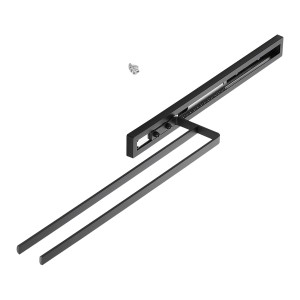 SOTECH Handtuchauszug STYLE 2 Armig Schwarz 415 mm Auszugsweg 300 mm