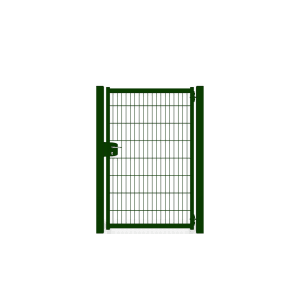 Grüne Zaunguru Gartentür Berlin mit senkrechten Streben und Schloss, 163x123cm.