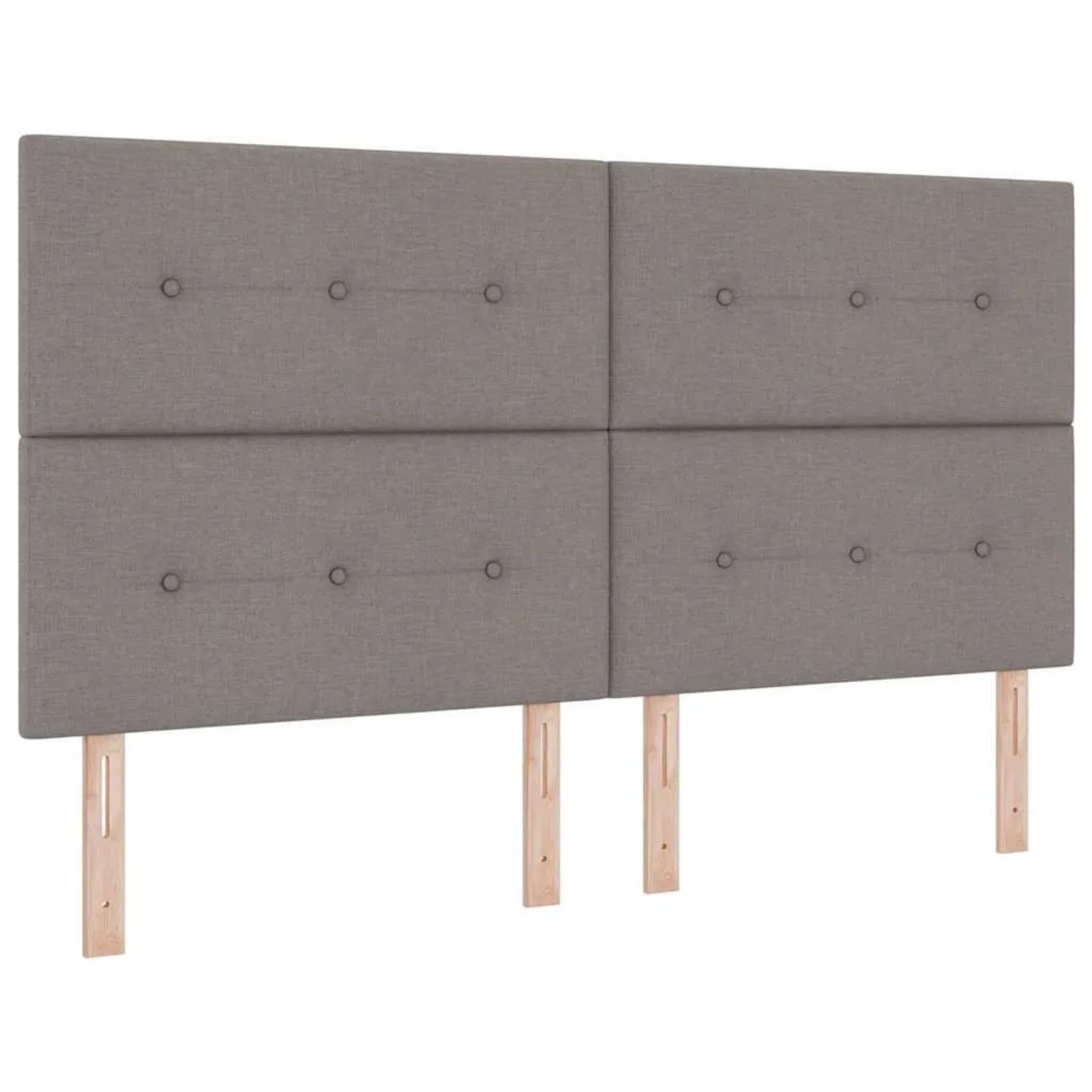 vidaXL LED Boxspringbett mit Matratze Taupe 180 x 200 cm Stoff 3343121
