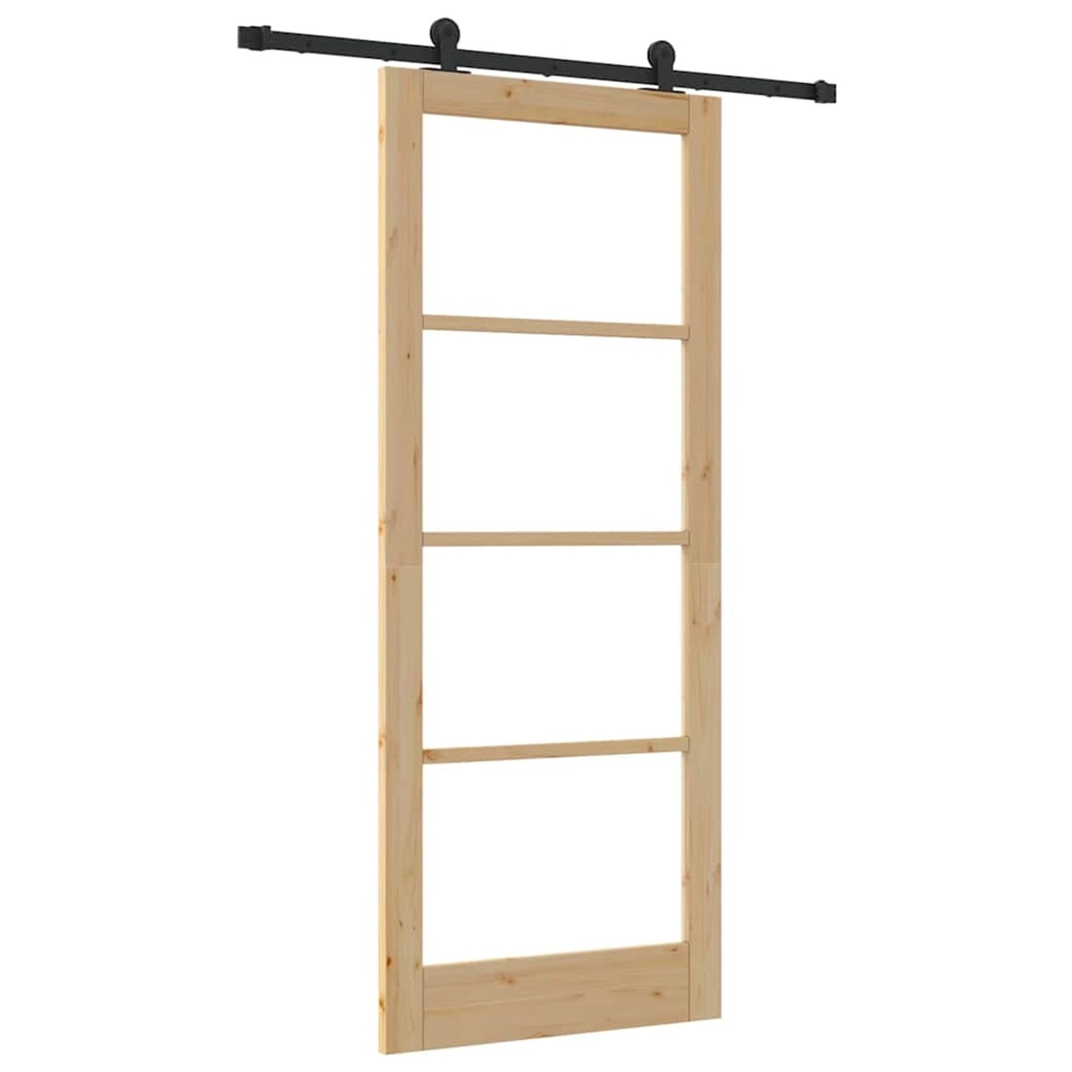 vidaXL Schiebetür ORKDAL Braun 86 x 211 cm Holz und Metall 3332117 günstig online kaufen