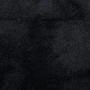 Detailaufnahme: Schwarzer, runder Kurzflorteppich OVIEDO mit weicher Textur.