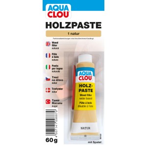 Clou Holzpaste Natur, 60g Tube, zum Ausbessern von Holzschäden im Innenbereich.