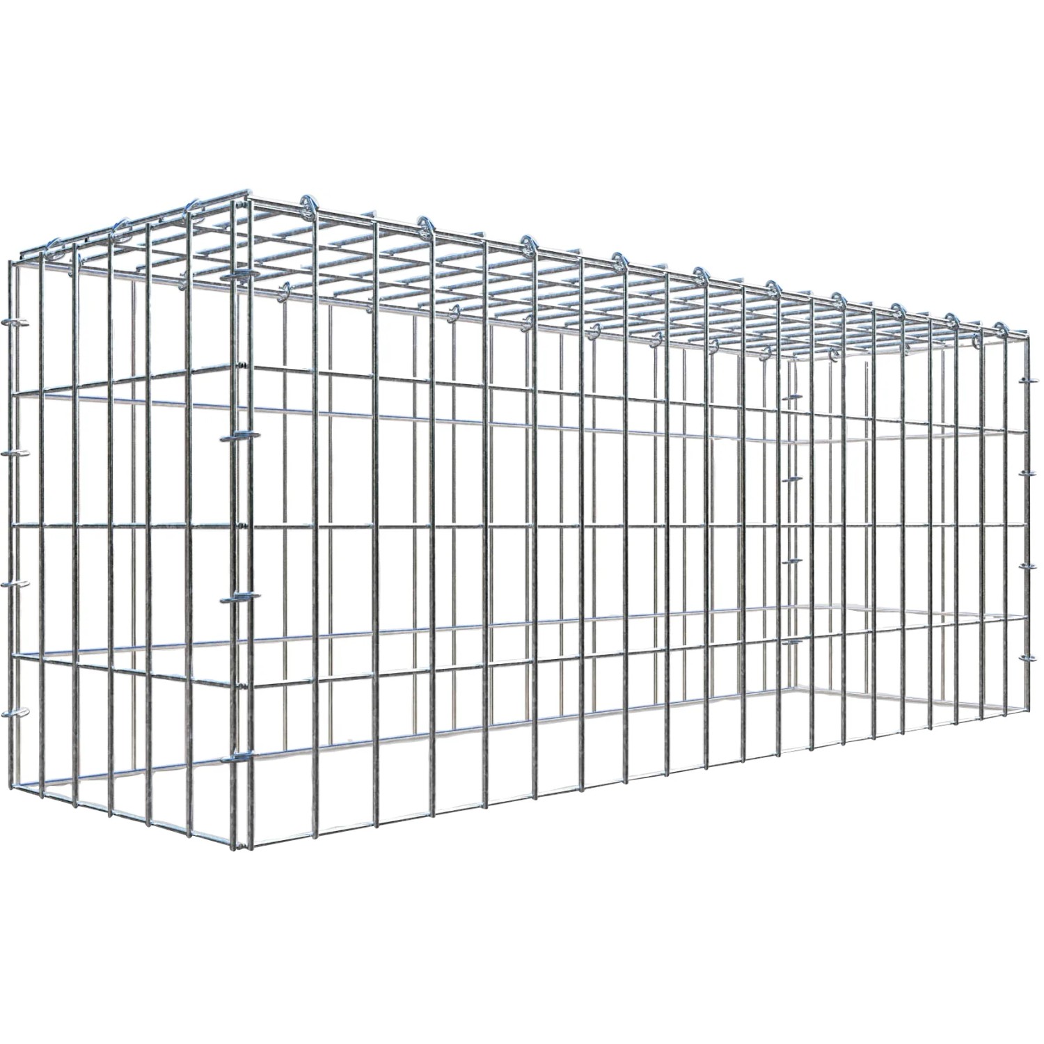 Gabiona C-Ring-Gabione-Anbaukorb Typ 3 40 x 100 x 30 cm Maschenw 5 x 10 cm