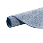 Gerollter, runder Schlingenteppich Memory meliert in Blau, 100cm Durchmesser.