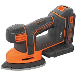 Black+Decker Akku-Dreieckschleifer Mouse BDCDS18, 18V, mit Akku und Ladegerät.