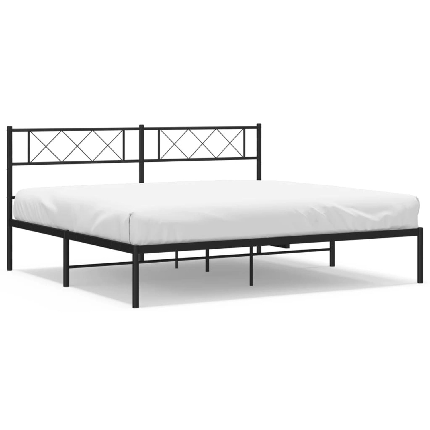 vidaXL Bettgestell mit Kopfteil Metall Schwarz 193x203 cm Modell 121887295 günstig online kaufen