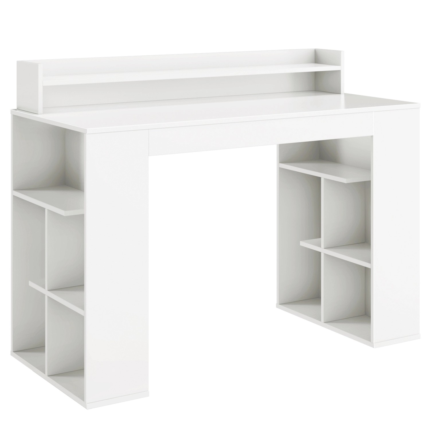 Costway Schreibtisch mit Monitorablage 120 x 54 x 90 cm Weiß günstig online kaufen