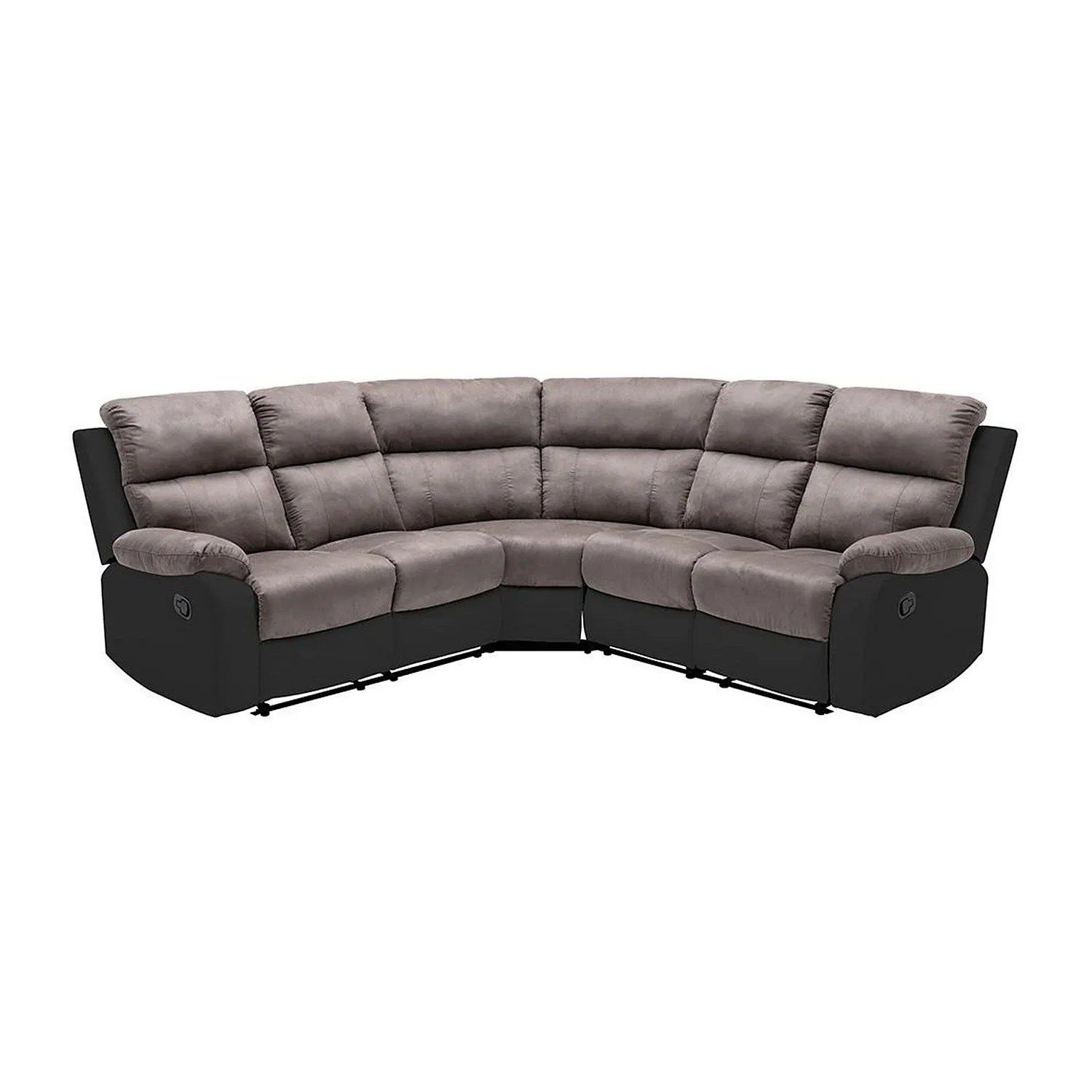 Vente-unique Relaxsofa Tolzano Schwarz  Grau 226 cm