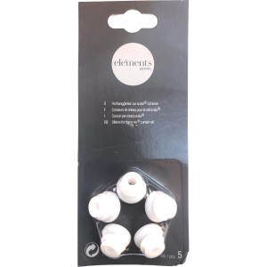 Spirella Elements Ersatzgleiter, 5 weiße Gleiter für Scala Duschstangen.