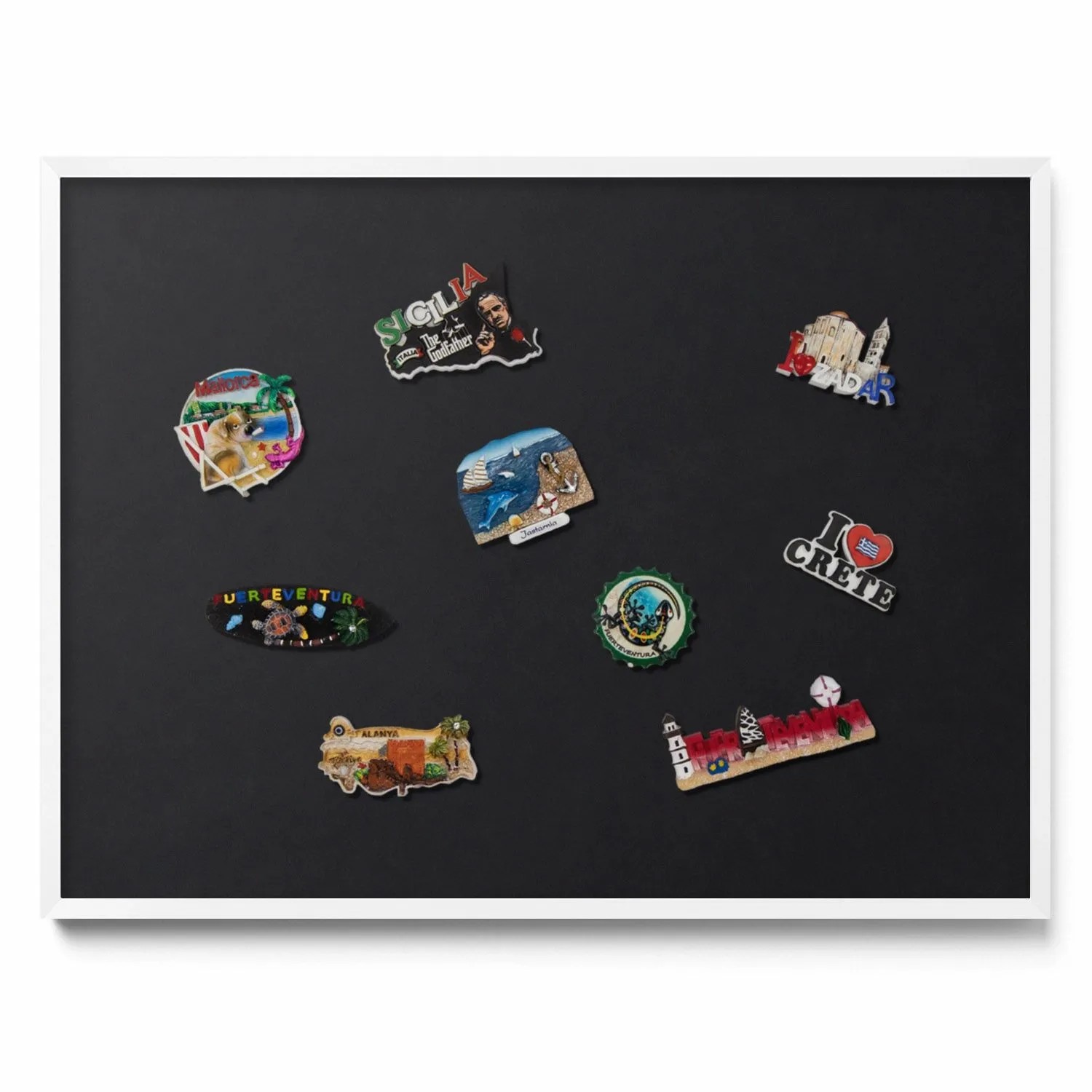 Tulup Magnettafel Magnettafel für die Wand Gerahmt Farbe Schwarz 80x60 cm D günstig online kaufen