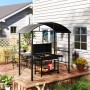 Outsunny GrillPavillon Stahl Polyester Dunkelgrau 233L x 110B x 235H cm_7