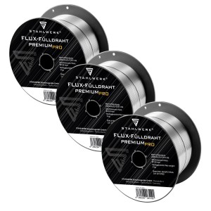 STAHLWERK Fülldraht 3er Set, 0,8mm, 1kg Rollen für MIG/MAG Schweißgeräte.