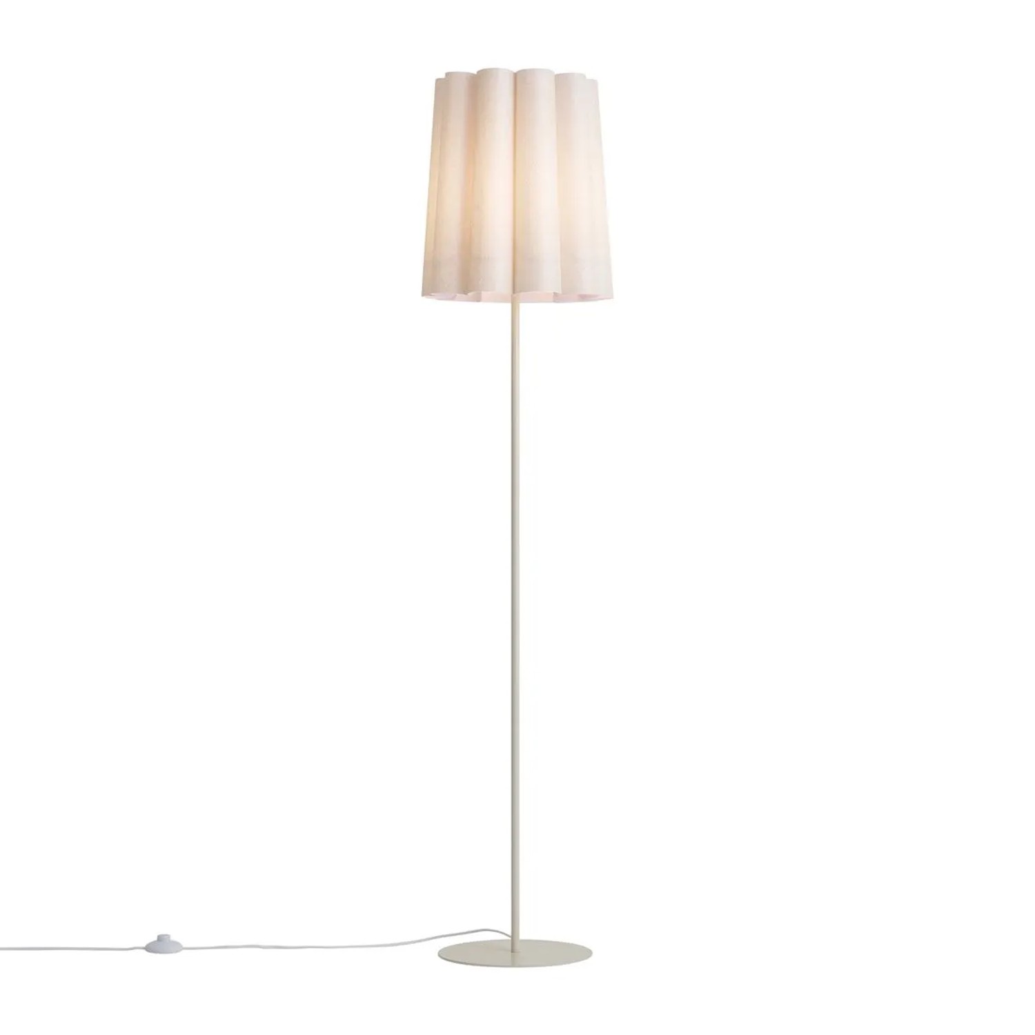 QAZQA Japandi Stehleuchte Beige mit STOffschirm 160cm Jenni