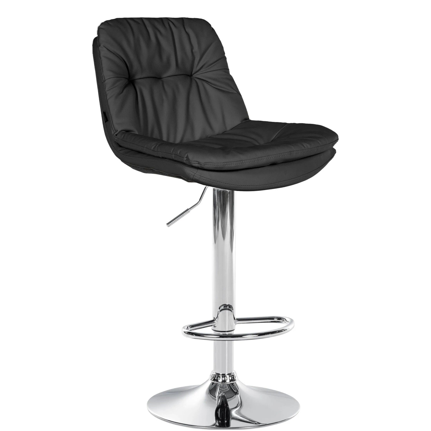 CLP Barhocker Laurel Kunstleder Metall in Chromoptik/schwarz