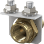 Alcadrain P103 Bidet Wasserzuleitung Konsole 1/2 aus lackiertem Stahl, Metalloptik/Messing.