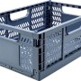 Blaue Klappbox Under The Sea, eine Aufbewahrungsbox aus Kunststoff mit Griffen.