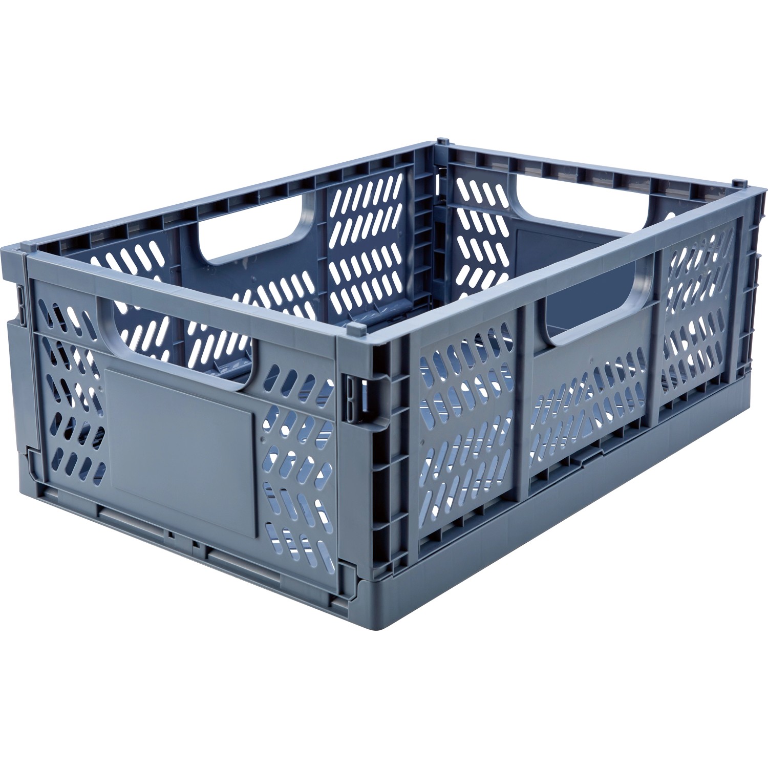 Blaue Klappbox Under The Sea, eine Aufbewahrungsbox aus Kunststoff mit Griffen.