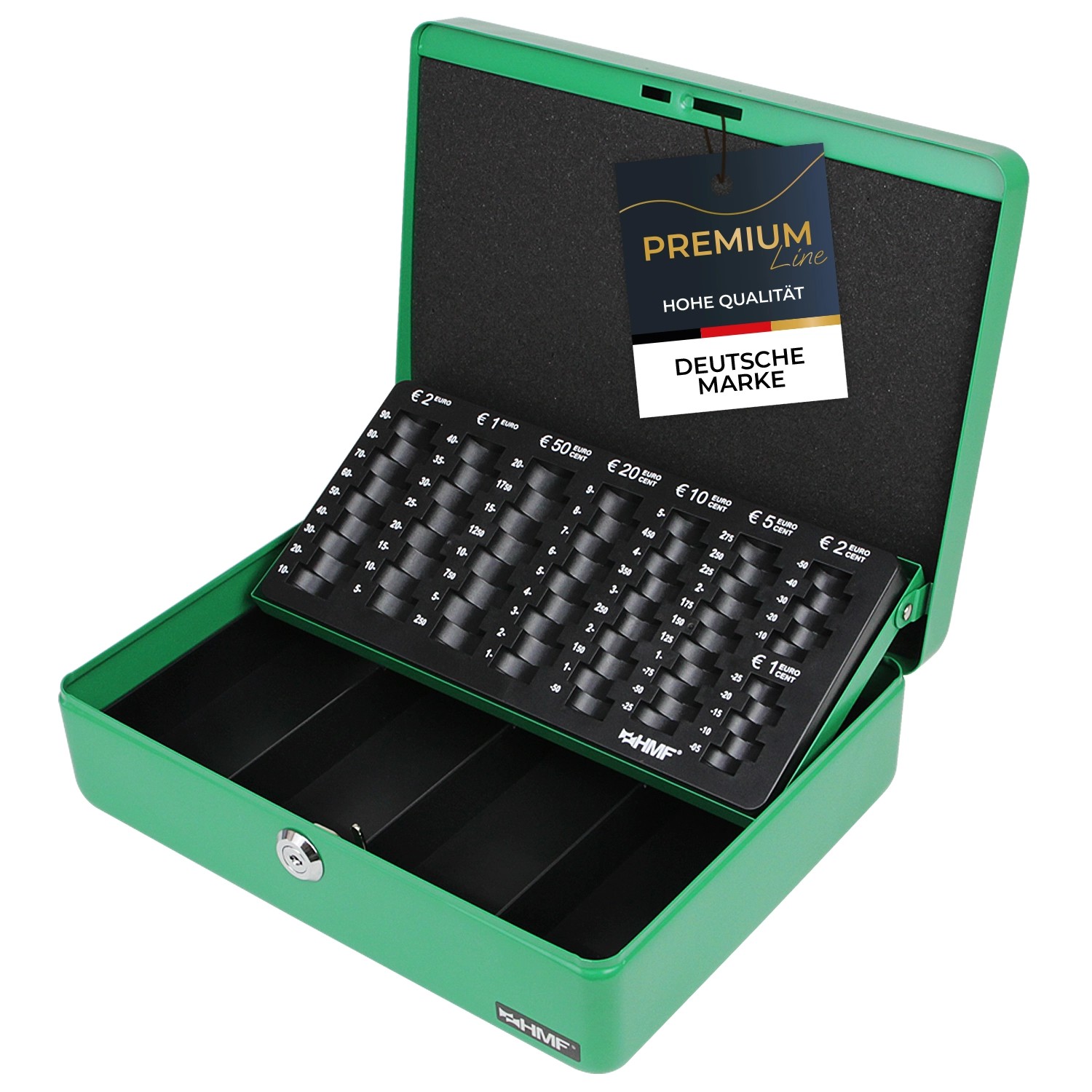 HMF 10015-06 Geldkassette Münzzählbrett 30 x 24 x 9 cm Grün günstig online kaufen