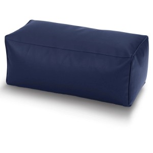 Green Bean Sitzhocker Cube Max 70 x 33 x 28 cm Leder mit EPS-Perlen-Füllung Dunkelblau