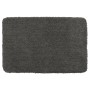 Mausgraue Wenko Badematte Belize aus Mikrofaser, 55x65 cm, Hochflor-Badvorleger.