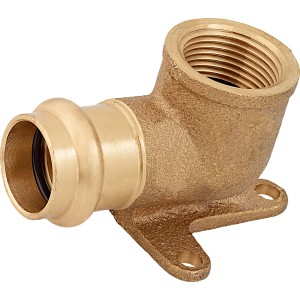 Press-Wandscheibe, Ø 22 mm x 24,1 mm (Rp 3/4), Rotguss, für Kupferrohr-Installation.