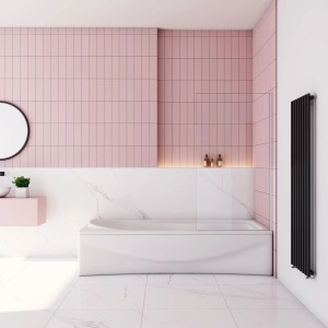 Rechteckiger Badewannenaufsatz, 80x140cm, Chrom Glänzend, 6mm ESG Glas, Nanobeschichtung.